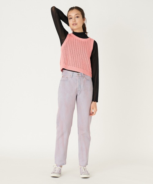 「501」 デニムパンツ 26inch インディゴブルー レディース_画像3