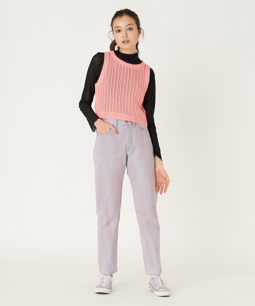「501」 デニムパンツ 26inch インディゴブルー レディース_画像6