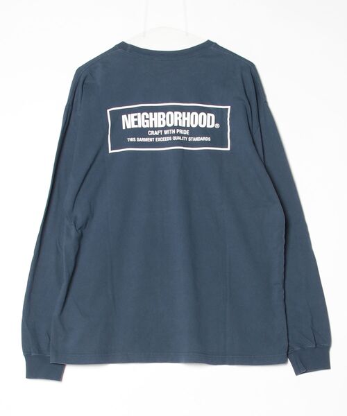 L ネイビー NEIGHBORHOOD ネイバーフッド 袖ロゴ 長袖 Tシャツ NEIGHBORHOOD（ネイバーフッド） ワンポイント長袖Tシャツ L ブルー