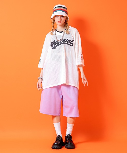 tシャツ a.p.o.v. ロゴ刺繍ベースボールスタイルワッペンオーバー