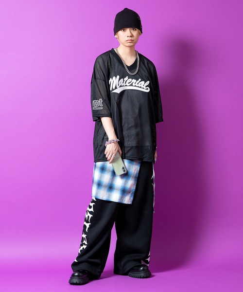 tシャツ a.p.o.v. ロゴ刺繍ベースボールスタイルワッペンオーバー
