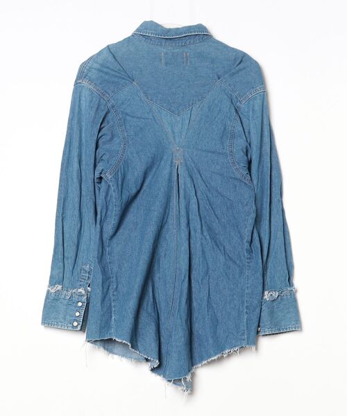 「77circa」 長袖シャツ ONE SIZE ブルー レディース_画像2