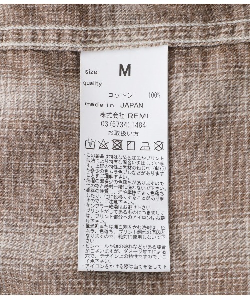 「REMI RELIEF NAVY LABEL」 長袖シャツ L ベージュ メンズ_画像7