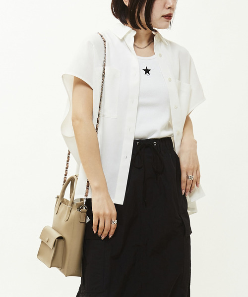「CONVERSE TOKYO」 半袖シャツ FREE ホワイト レディース_画像5