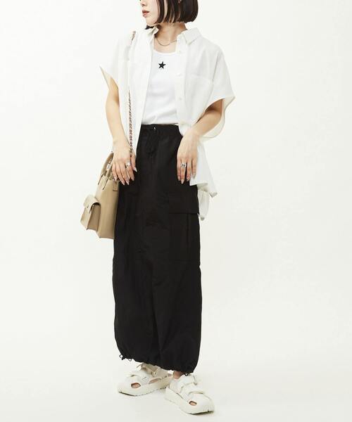 「CONVERSE TOKYO」 半袖シャツ FREE ホワイト レディース_画像8
