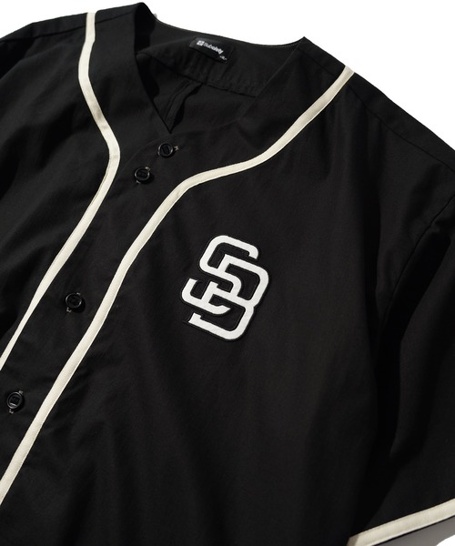 「Subciety」 半袖シャツ MEDIUM ブラック メンズ_画像6