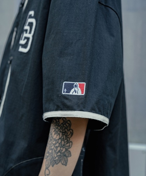 「Subciety」 半袖シャツ MEDIUM ブラック メンズ_画像8