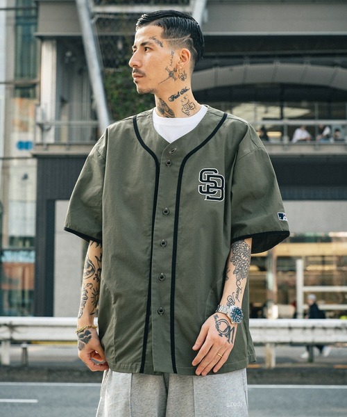 「Subciety」 半袖シャツ MEDIUM ブラック メンズ_画像9