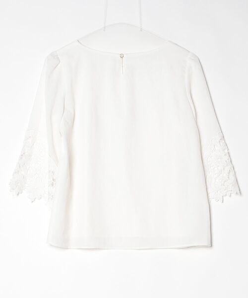 「LAISSE PASSE」 7分袖ブラウス MEDIUM ホワイト レディース_画像2