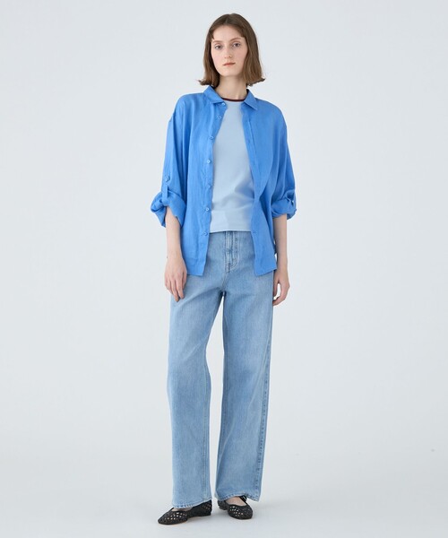MACPHEE 長袖ブラウス MACPHEE（マカフィー） 長袖ブラウス 36 ライトブルー レディース