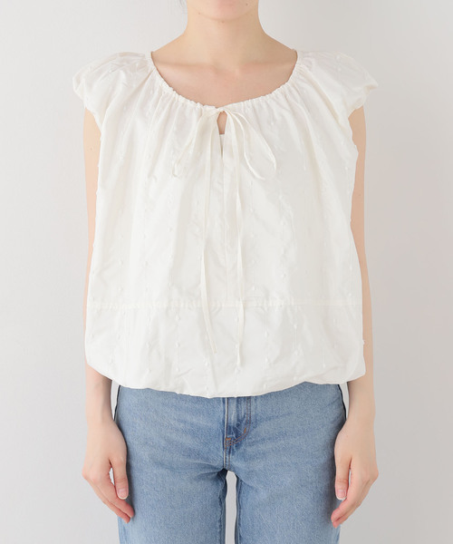 CLANE（クラネ） ブラウス シャツ 半袖 W FACE DOT BLOUSE 11122-4233 