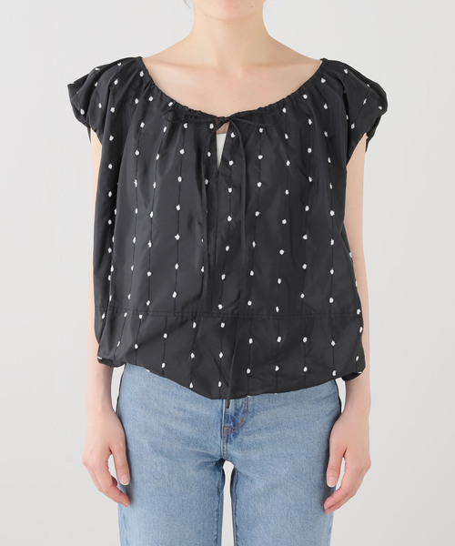 CLANE（クラネ） ブラウス シャツ 半袖 W FACE DOT BLOUSE 11122-4233 