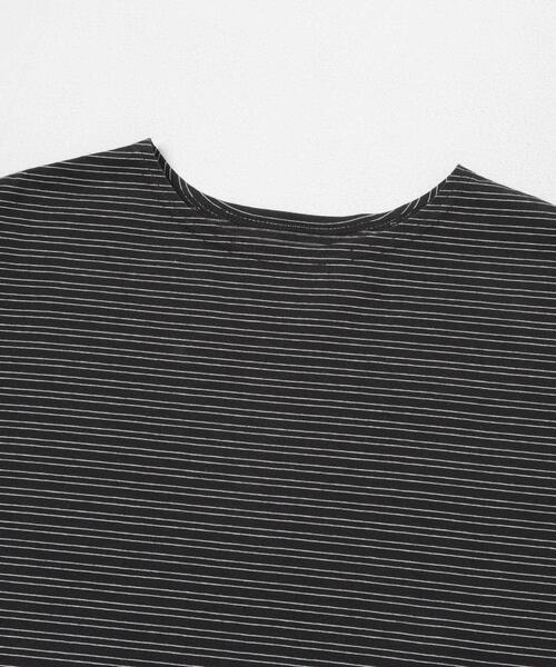 かぐれ tシャツ ナローボーダーロングカットソー レディース