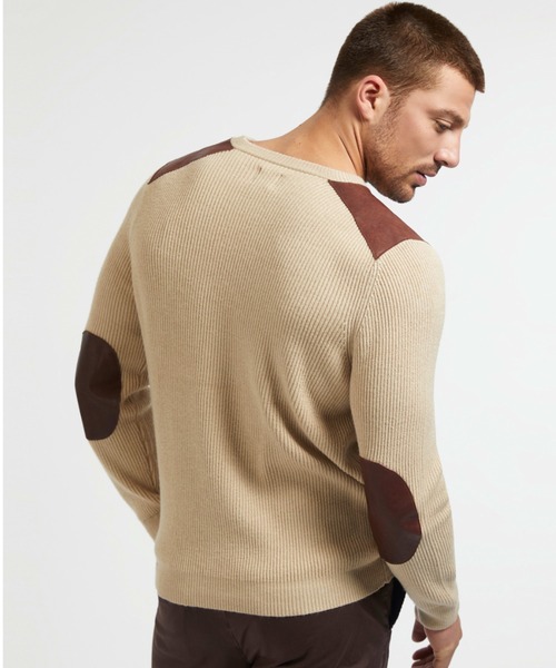 ニット Liam Leather Patch Sweater 