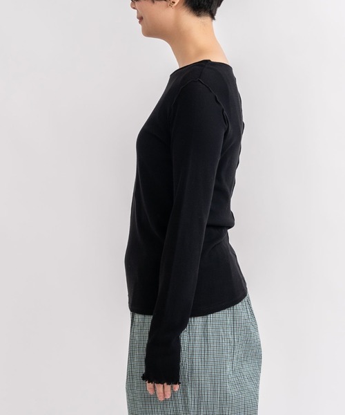 tシャツ 60/-強撚ストレッチフライス　クルーネックプルオーバー レディース yuni tシャツ 60/-強撚ストレッチフライス クルーネックプル