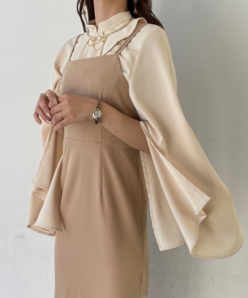 ブラウス シャツ レイヤースリーブオーバーシャツ レディース STYLEMIXER | レイヤースリーブオーバーシャツ (シャツ
