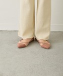 サンダル メッシュシアー ぺたんこパンプス レ...の詳細画像1