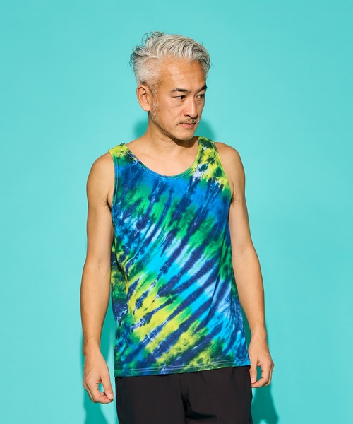 タンクトップ TIE DYE TANK TOP - “DIAGONAL WEB” / タイダイ