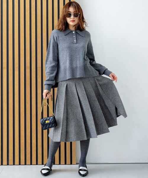 ♡新品未使用♡　unoa 猫柄スカート スカラー / 花柄と隠れネコプリント シワ加工スカート | ITEM