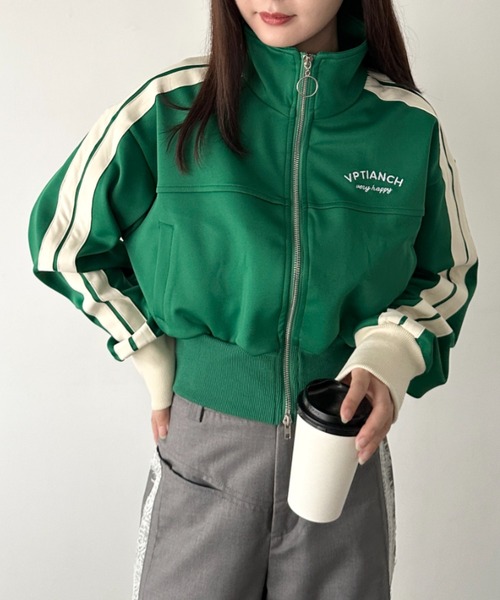 CLEA ブルゾン アウター ラインショート丈トラックジャケット