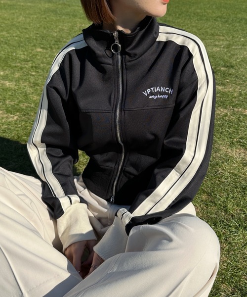 CLEA ブルゾン アウター ラインショート丈トラックジャケット