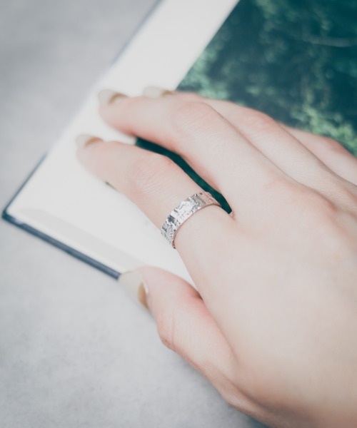 NO WAY 指輪 リング /sterling silver/フリーサイズ 錆槌目リング