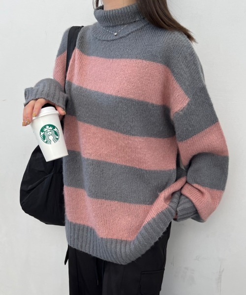 nemne（ネンネ） ニット セーター 「低身長サイズあり」モヘアライク