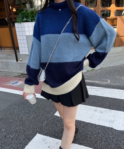 nemne（ネンネ） ニット セーター 「低身長サイズあり」モヘアライク