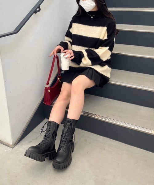 nemne（ネンネ） ニット セーター 「低身長サイズあり」モヘアライク