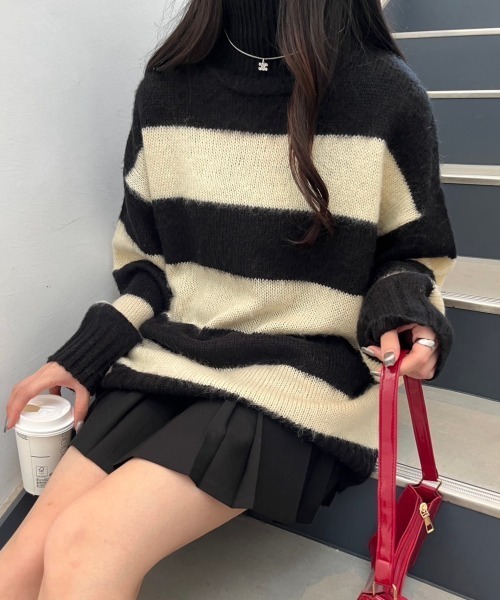 nemne（ネンネ） ニット セーター 「低身長サイズあり」モヘアライク