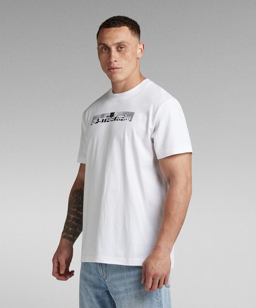 送料込★G-Star★ Retro Shadow Tシャツ Retro Shadow Graphic T-Shirt | Medium blue | G-STAR® US