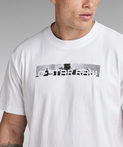 G-STAR RAW tシャツ FLIGHT DECK BACK GRAPHIC LOOSE T-SHIRT