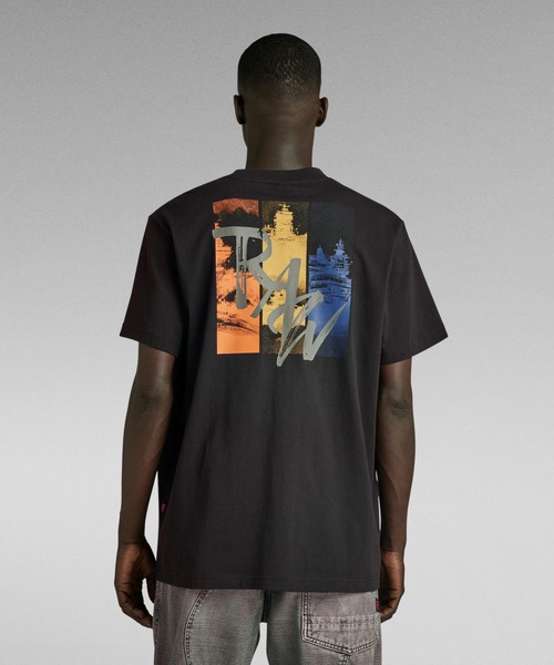 G-STAR RAW tシャツ FLIGHT DECK BACK GRAPHIC LOOSE T-SHIRT