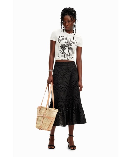 tシャツ 「Desigual x Stella Jean」BUENA VIDASTELLA Tシャツショートスリーブ レディース セール】【Desigual x Stella Jean】BUENA VIDASTELLA Tシャツ