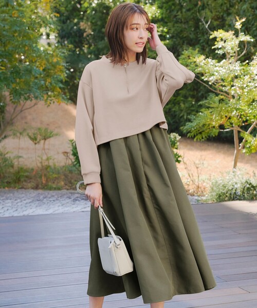 Tiaclasse セットアップ 「2点セット・洗える」 ハーフジッププル