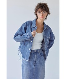 ジャケット・アウター ALEXIA STAM Fringe Hem Denim Jacket S ALEXIA STAM デニムジャケット gジャン Fringe Hem Denim Jacket