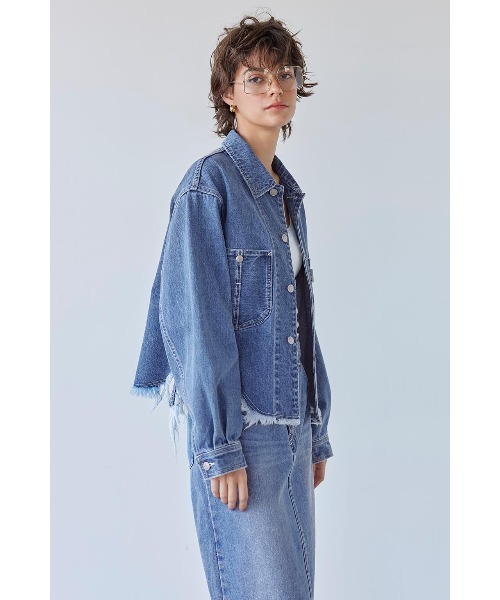 ALEXIA STAM（アリシアスタン） デニムジャケット gジャン Fringe Hem