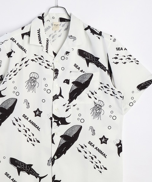 WESTSEA シャツ ストレッチ インクジェットプリント 半袖
