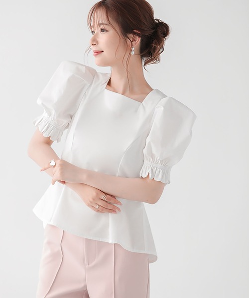 fitmore Kazuha＆Yurinaコラボ！ボリュームブラウス Fit more（フィットモア） ブラウス シャツ 「ZOZO限定商品
