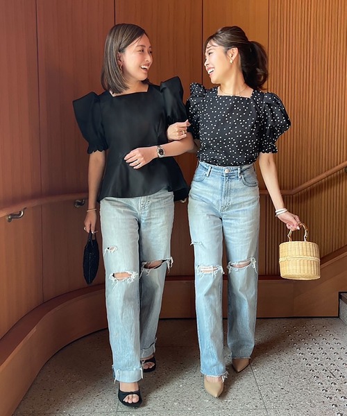 fitmore Kazuha＆Yurinaコラボ！ボリュームブラウス Fit more（フィットモア） ブラウス シャツ 「ZOZO限定商品