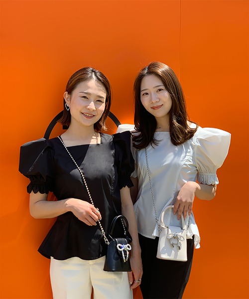 ブラウス シャツ 「ZOZO限定商品」Kazuha＆Yurinaコラボ！ボリュームスリーブシェイプラインブラウス レディース Fit more ブラウス シャツ 「ZOZO限定商品」Kazuha＆Yurina