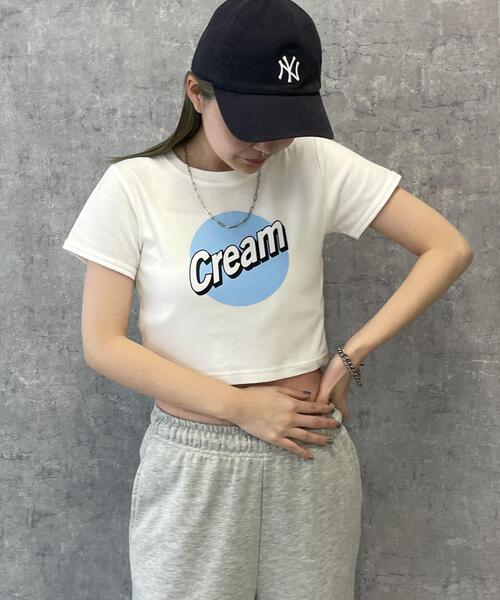WEGO tシャツ WEGO/デザインプリントチビT レディース