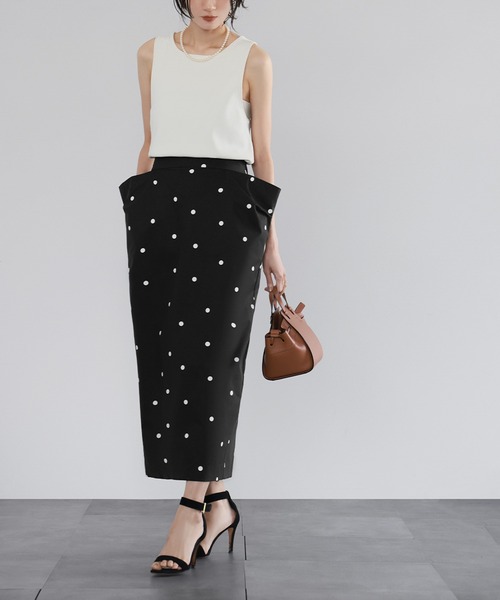 ELFRANK ロング スカート ドットコクーンスカート : ZOZOTOWN Yahoo!店