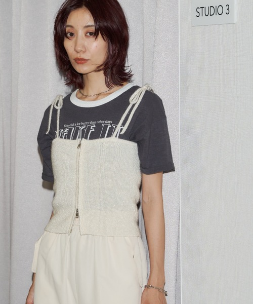 2回着用✨美品　sheller シェリエ フロントZIPビスチェ sheller シェリエ フロントZIPビスチェ