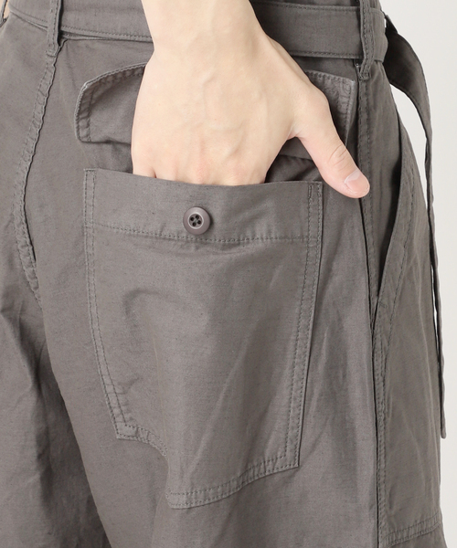 【JOURNAL STANDARD】綿麻ベルテッド キャノンベイカーパンツ JOURNAL STANDARD（ジャーナルスタンダード）の「綿麻ベルテッド