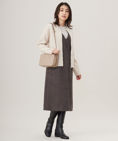 カーディガン 「洗える」BOUCLE ニット アウター レディース