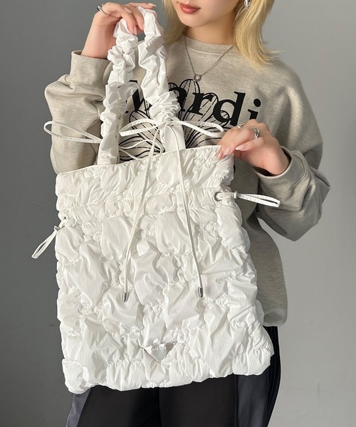 mily bilet トートバッグ 「mily bilet」愛らしさNo1。ドロストリボン