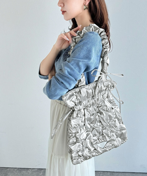 mily bilet トートバッグ 「mily bilet」愛らしさNo1。ドロストリボン