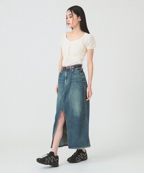 Red Card レッドカード Cameron デニムロングスリットスカート　0 Ray BEAMS デニムスカート 「別注」RED CARD TOKYO / Cameron