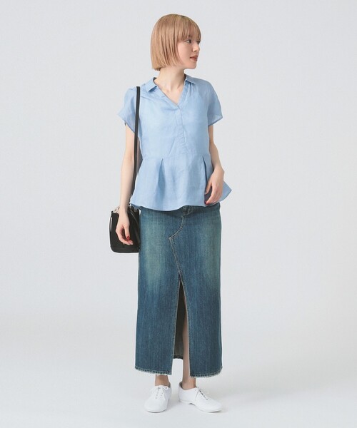 レッドカード 別注 スリットデニムスカート Cameron サイズ1 ブルー RED CARD レッドカード 